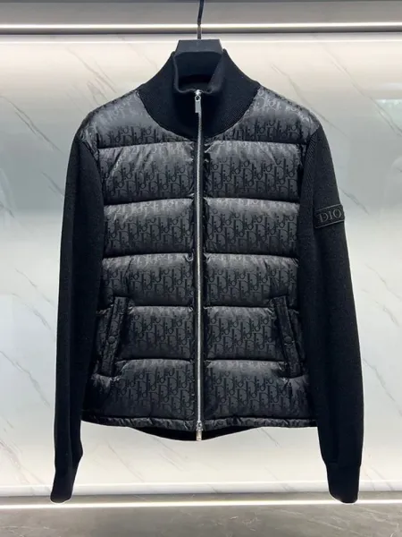 Dior Oblique Monogram Quilted Puffer Vest Black - 7