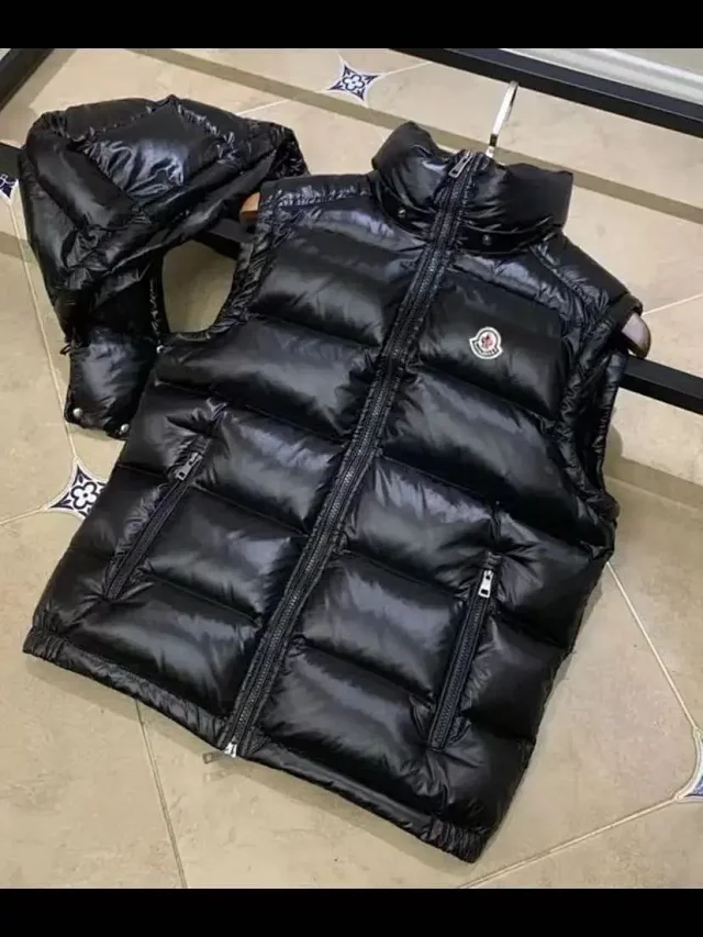 Moncler Vests Hooded quilted puffer vest product detail image 4