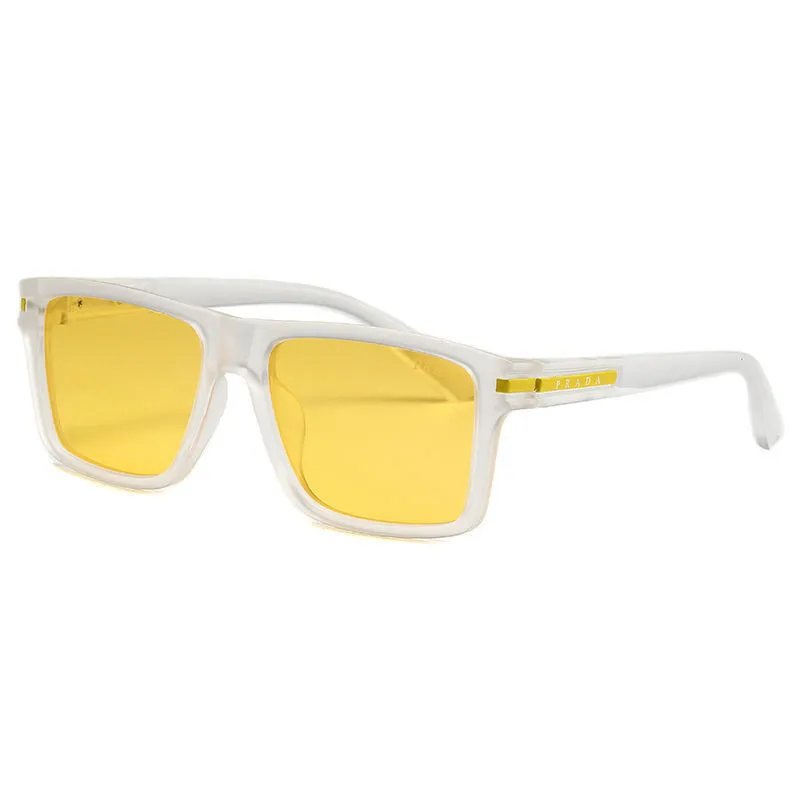 White frame with yellow lenses