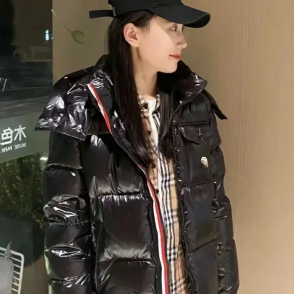 Moncler Maya Black Glossy Down Jacket - 9