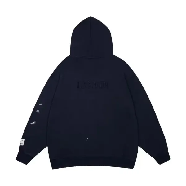 Gallery Dept. Distressed Zip-Up Hoodie Black/Navy - 5