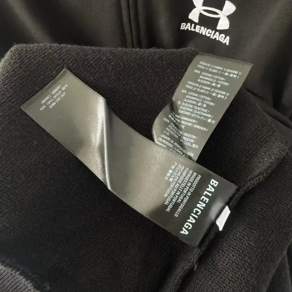 Under Armour x Balenciaga Zip-Up Hoodie Black - 3