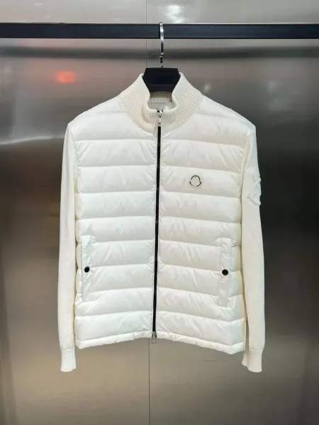 Moncler Grenoble Hybrid Puffer Jacket Black and Ivory - 8