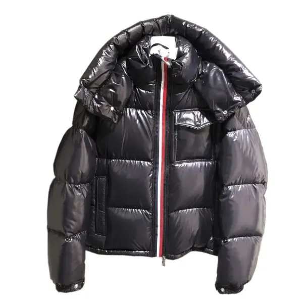 Moncler Maya Black Glossy Down Jacket - 1