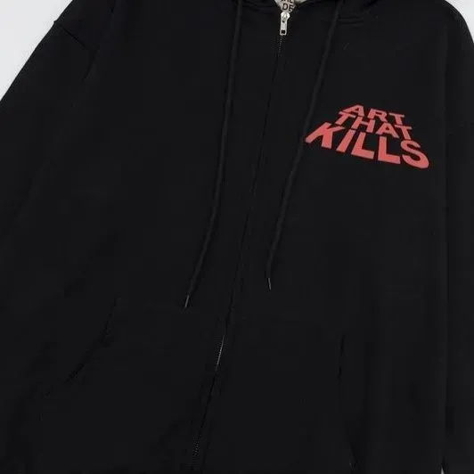 Art That Kills Leopard-Lined Studded Hoodie Black - 3
