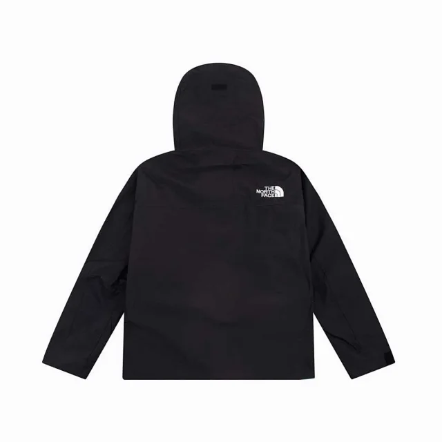 The North Face Jackets Black hooded waterproof jacket with snap-button storm flap product detail image 2
