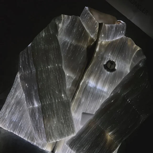 Moncler Down Jackets Reflective padded stand-collar jacket product detail image 5