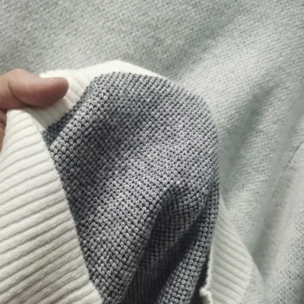 Stone Island Compass Logo Knit Sweater White/Gray - 11