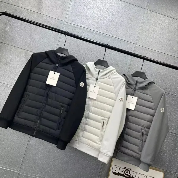 Moncler Hooded Down Jacket Beige - 5