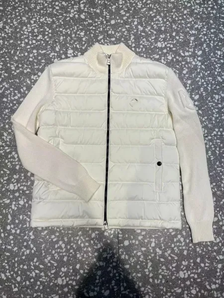 Moncler Grenoble Hybrid Puffer Jacket Black and Ivory - 12