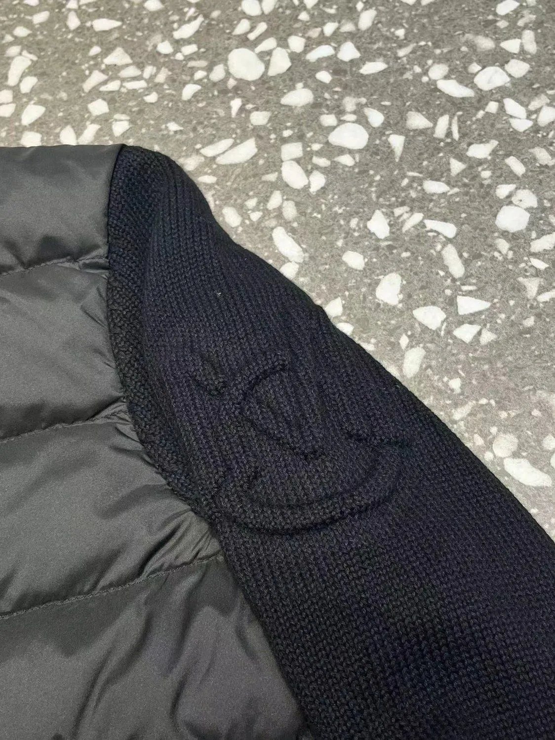 Moncler Grenoble Hybrid Puffer Jacket Black and Ivory - 6
