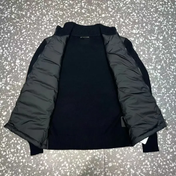 Moncler Grenoble Hybrid Puffer Jacket Black and Ivory - 7