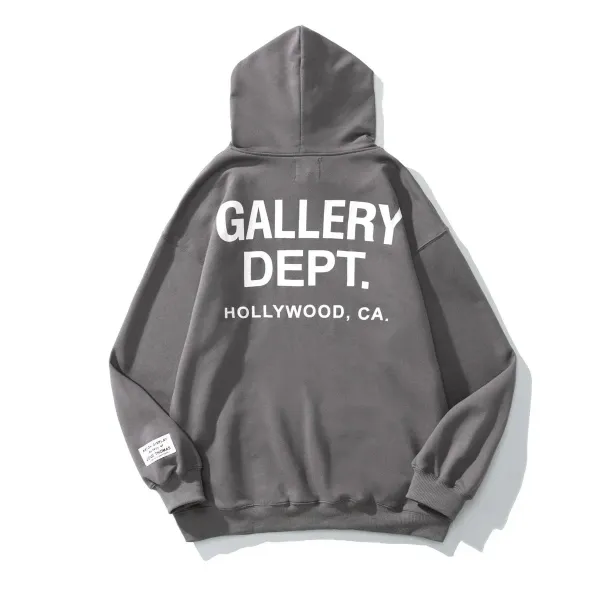 Gallery Dept. Hollywood CA Hoodie Gray - 1