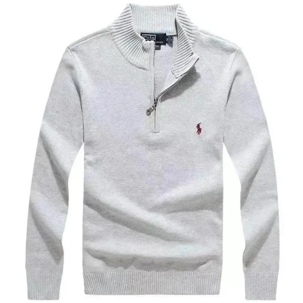 Polo Ralph Lauren Quarter-Zip Sweater Light Gray - 1