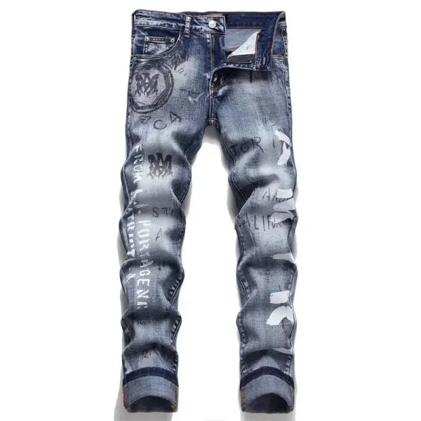 Amiri Mini Denim 1976 Eagle Patch Distressed Slim Fit Jeans - 12