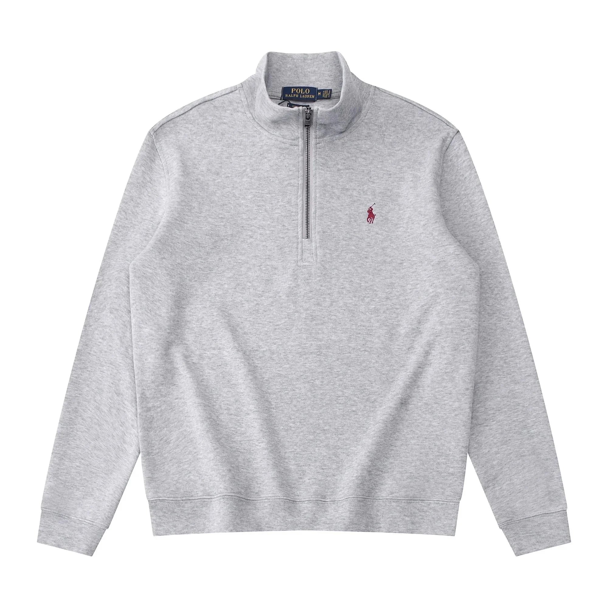 Polo Ralph Lauren Quarter-Zip Pullover Heather Gray Sweater - 1