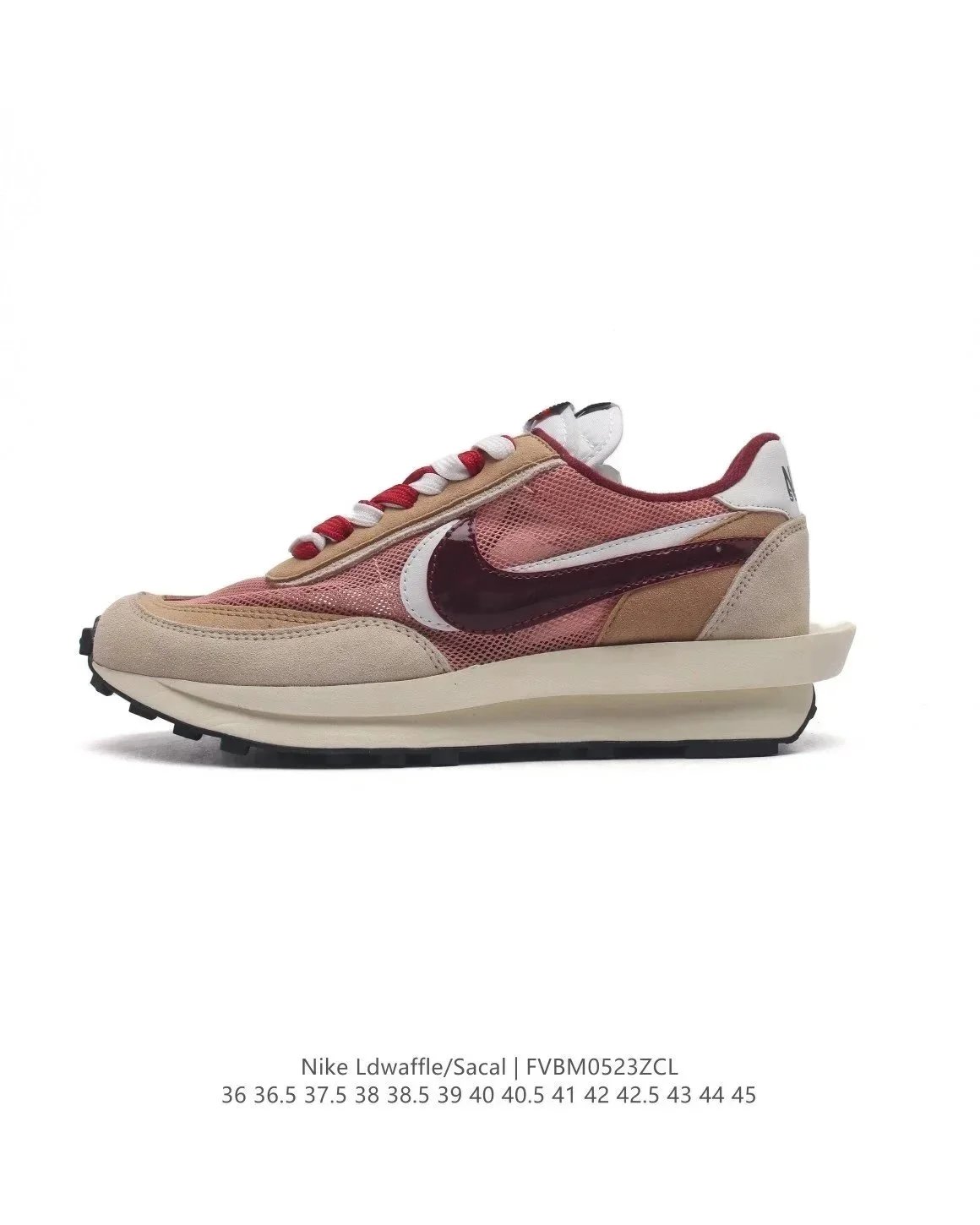 Nike LdWaffle/Sacai Red Sneakers