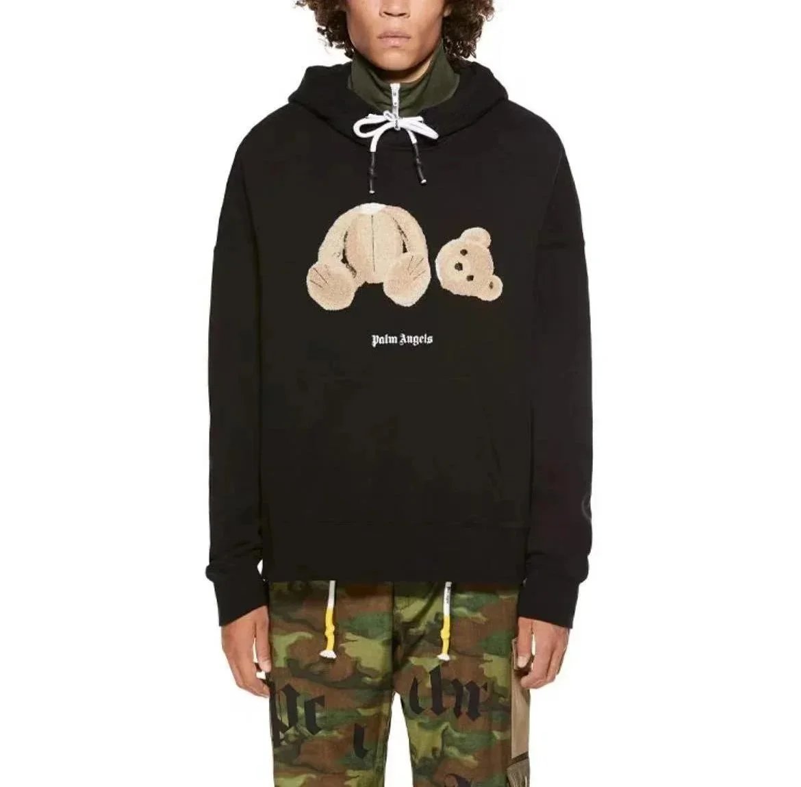 Palm Angels Teddy Bear Embroidered Pink Hoodie - 4
