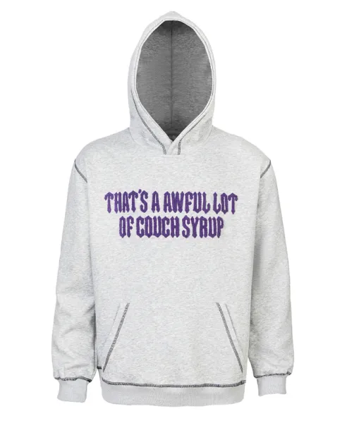 Design That's A Awful Lot Of Cough Syrup Hoodie Gray - 1