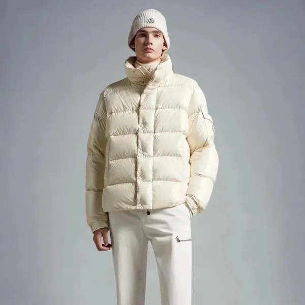 Moncler Maya Down Jacket Beige Outerwear - 1