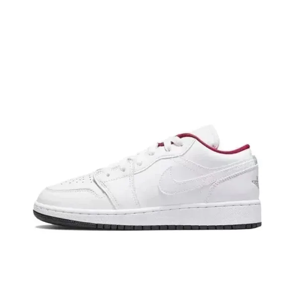 Air Jordan 1 Low White University Red Sneakers - 1