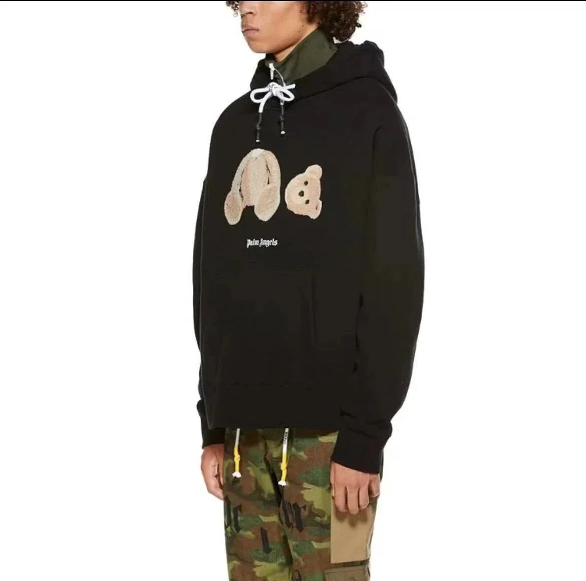 Palm Angels Teddy Bear Embroidered Pink Hoodie - 5