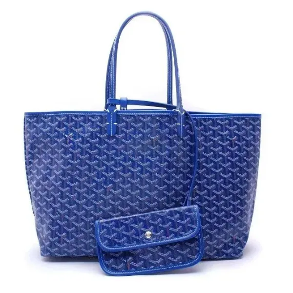 Goyard Saint Louis Tote in Royal Blue with Goyardine Canvas - 1