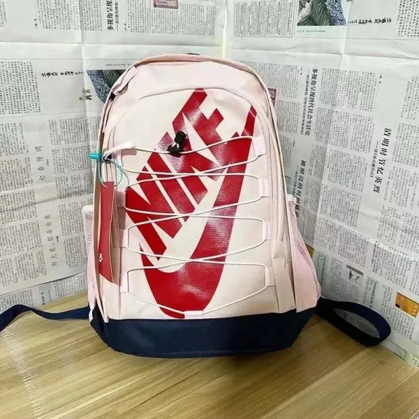 Nike Heritage Backpack Pink Red Navy Backpack - 1