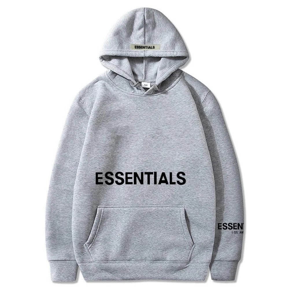 Essentials Gray Logo Hoodie - 11