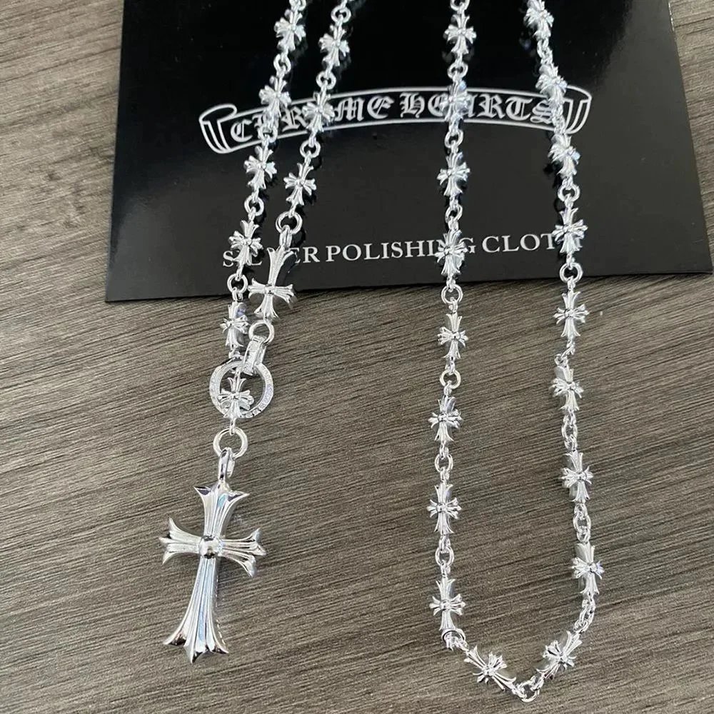 Chrome Hearts Star Chain Cross Necklace in Silver and Gold - 8