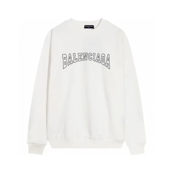 Balenciaga Arch Logo Sweatshirt White Hoodie - 1
