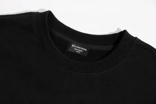 Balenciaga BB Logo Print Black Hoodie - 8