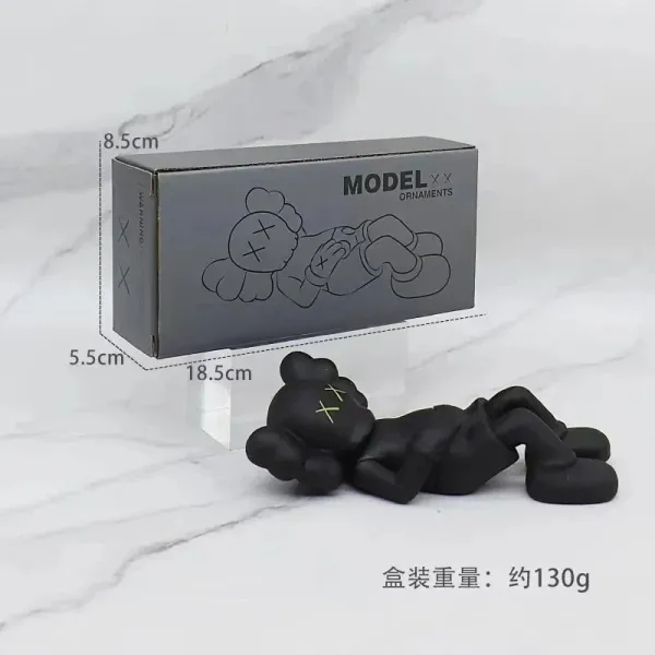 KAWS x Medicom Toy Companion Black Ornament Figure - 1