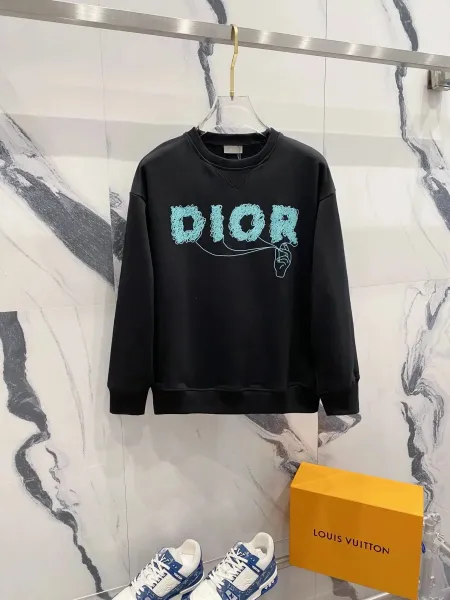 Dior Couture Logo Embroidered White Hoodie - 7