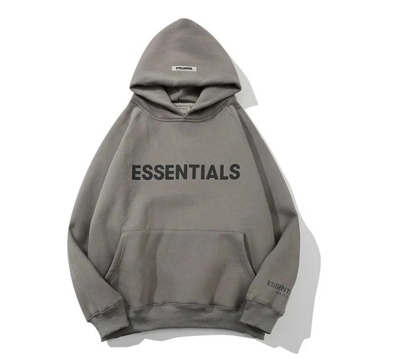 Essentials Gray Logo Hoodie - 8