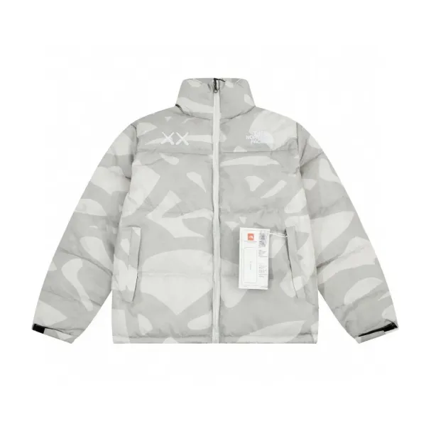 The North Face x KAWS Nuptse Jacket Gray Camo Down Jacket - 1