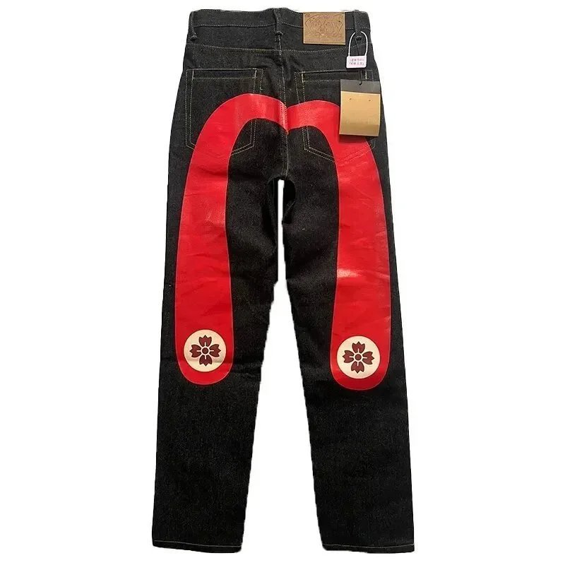 Evisu x Sakura Motif Red Arc Jeans Black - 1