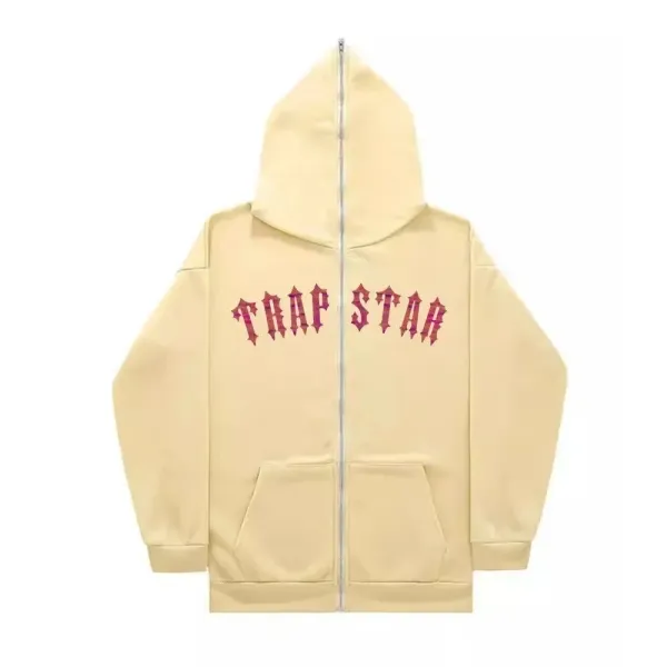 Trapstar Zip-Up Hoodie Beige - 1