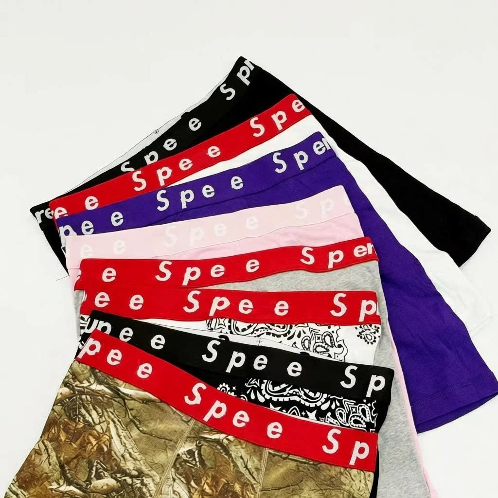 Supreme x Hanes Bandana Print Boxer Briefs Black Underwear - 3