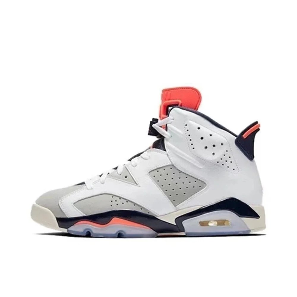 Air Jordan 6 White Infrared Sneakers Basketball Shoes - 8