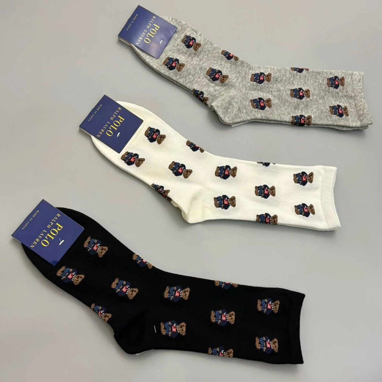 Polo Ralph Lauren Technical Sport Ribbed Crew Socks Black - 5