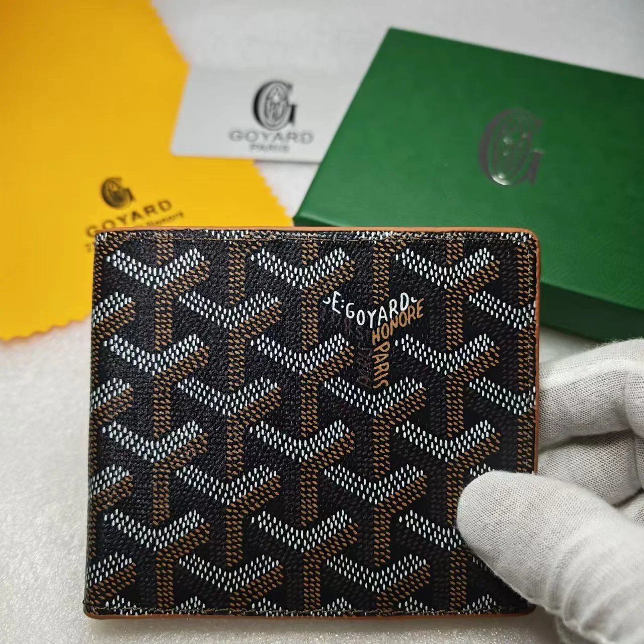 Goyard Monogram Black Leather 