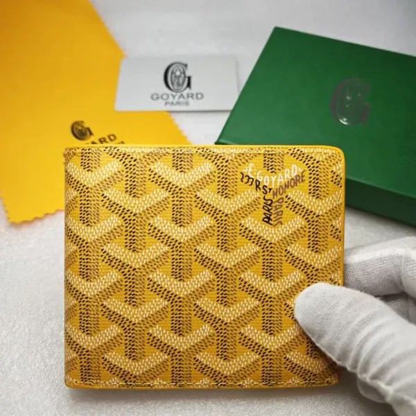 Goyard Saint-Honoré Yellow Canvas Bifold Wallet Short Wallet - 1