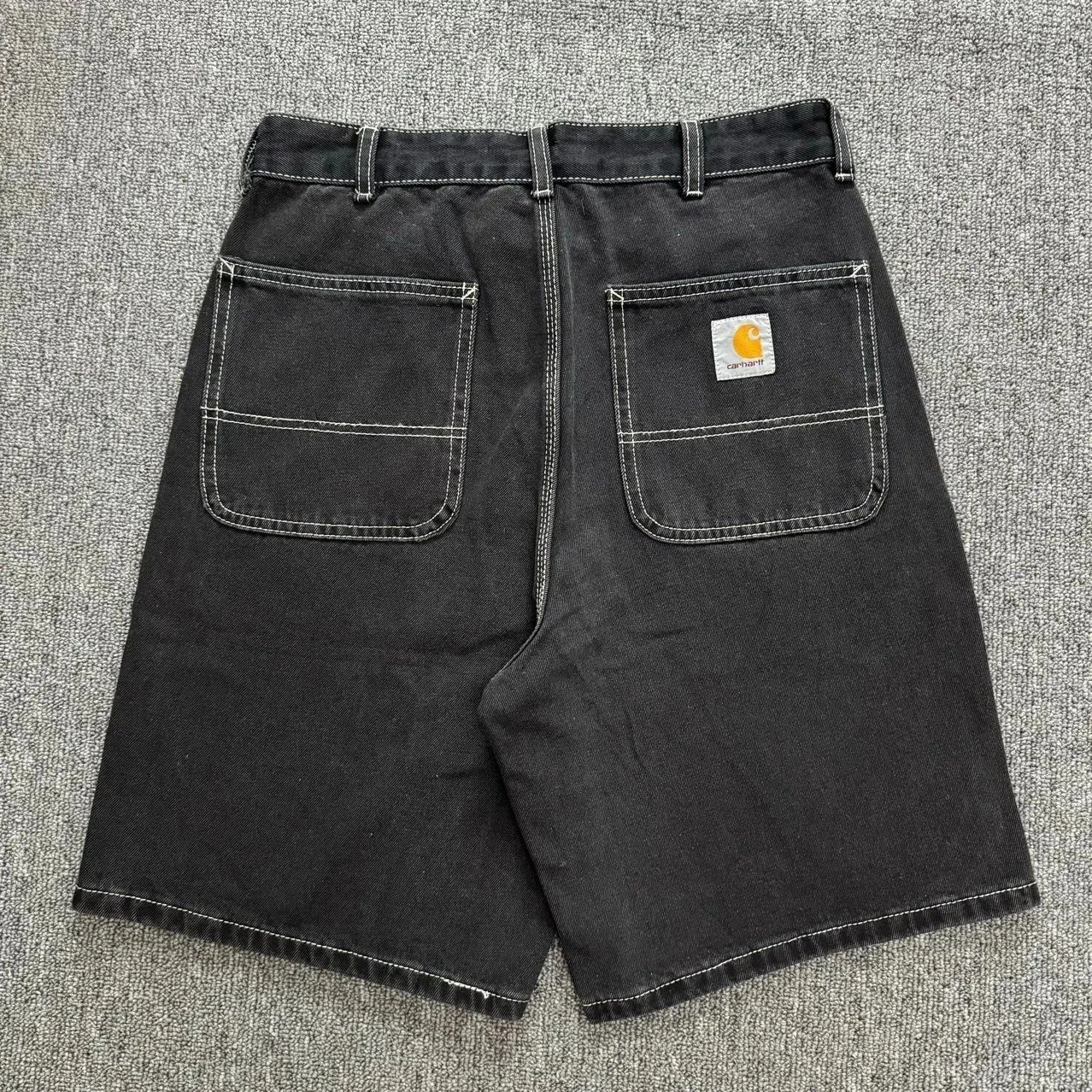 Carhartt WIP Short Blue Black Denim Workwear Shorts