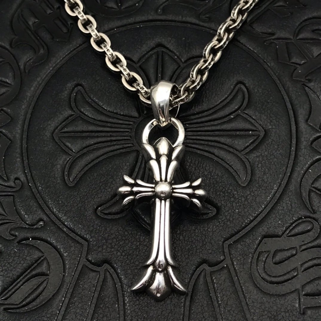 Chrome Hearts Cross Pendant Necklace Multicolor Jewelry - 5
