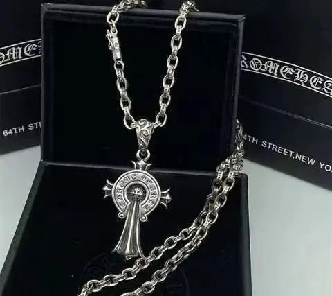 Chrome Hearts Cross Pendant Necklace Multicolor Jewelry - 7