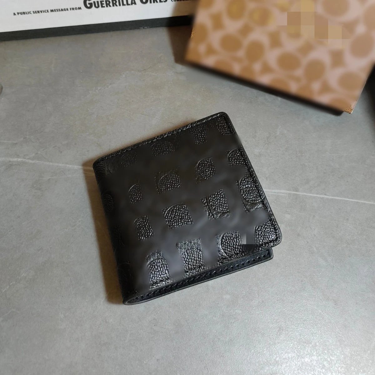 Coach Signature Stripe Card Holder and Leather Belt Set Black Wallets - 7