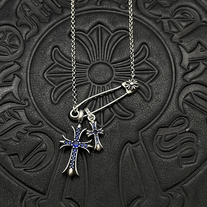 Chrome Hearts Cross Pendant Necklace Multicolor Jewelry - 25