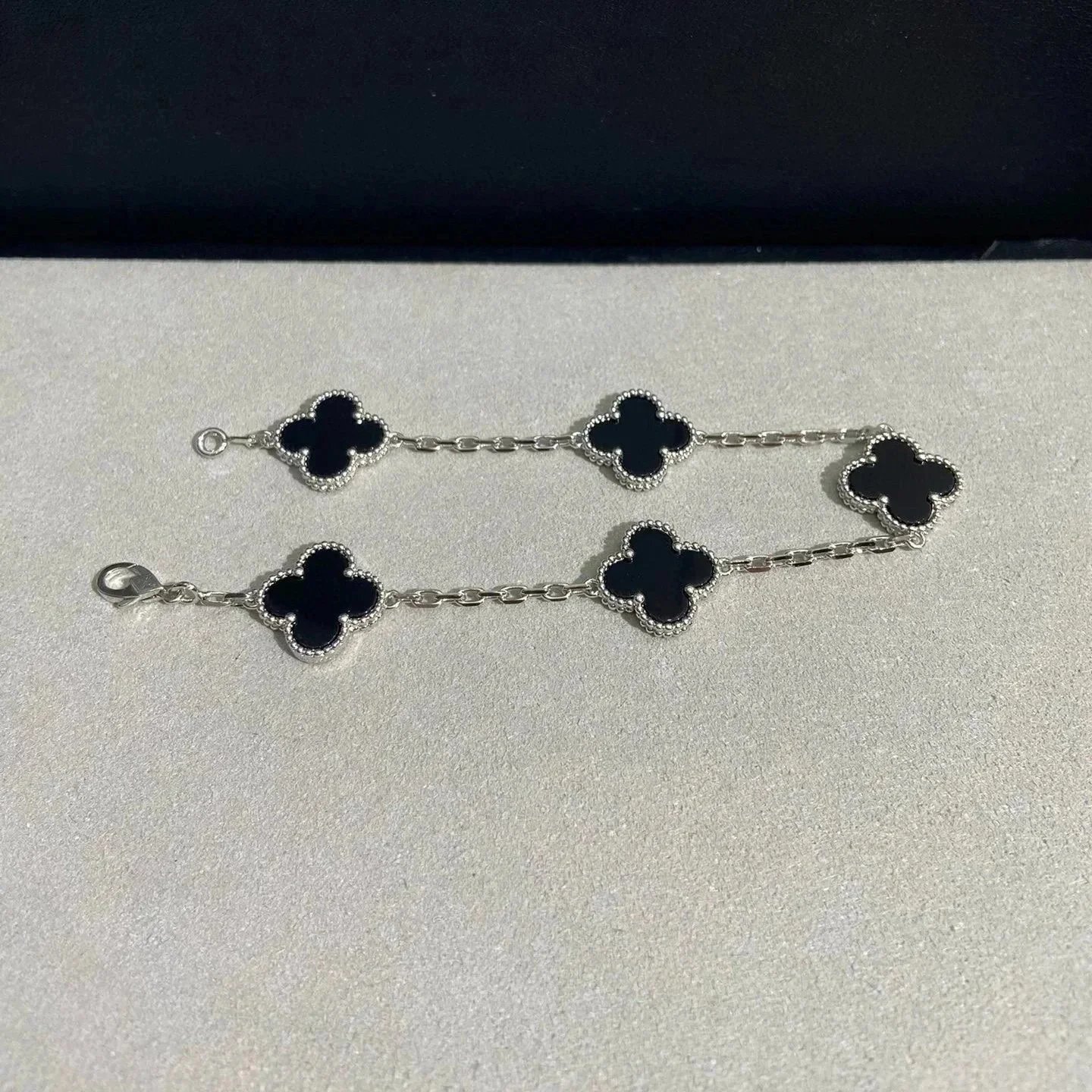 Black silver chain