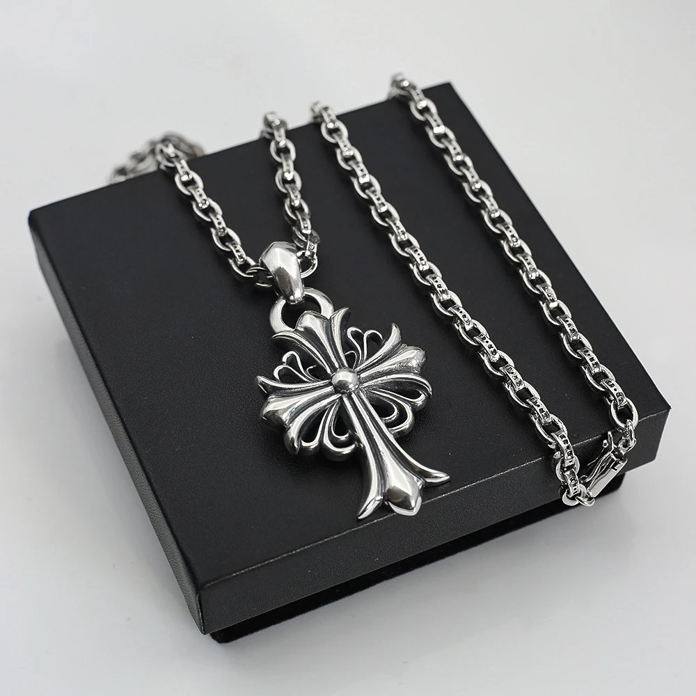 Chrome Hearts Cross Pendant Necklace Multicolor Jewelry - 8